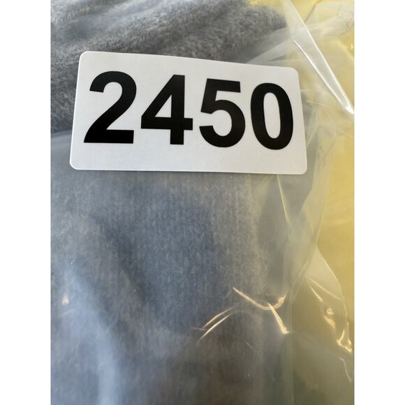 Harper Lane 100% Cashmere Sz Med Gray Heather Long Sleeve Sweater Purple Piping - Picture 12 of 12